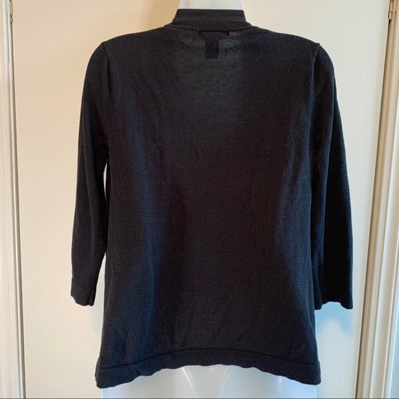 Black Knit Ruffle Cardigan - Picture 2 of 3